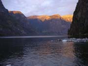 Sonnenuntergang am Fjord
