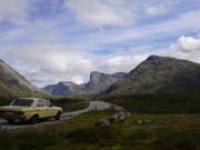 Durch eine malerische Landschaft ging der Anstieg zu den Trollstigen